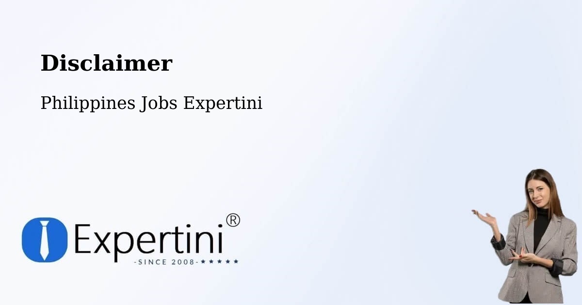 Disclaimer – Taguisa - Philippines Jobs Expertini